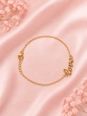 Женский браслет с подвеской «Love»
