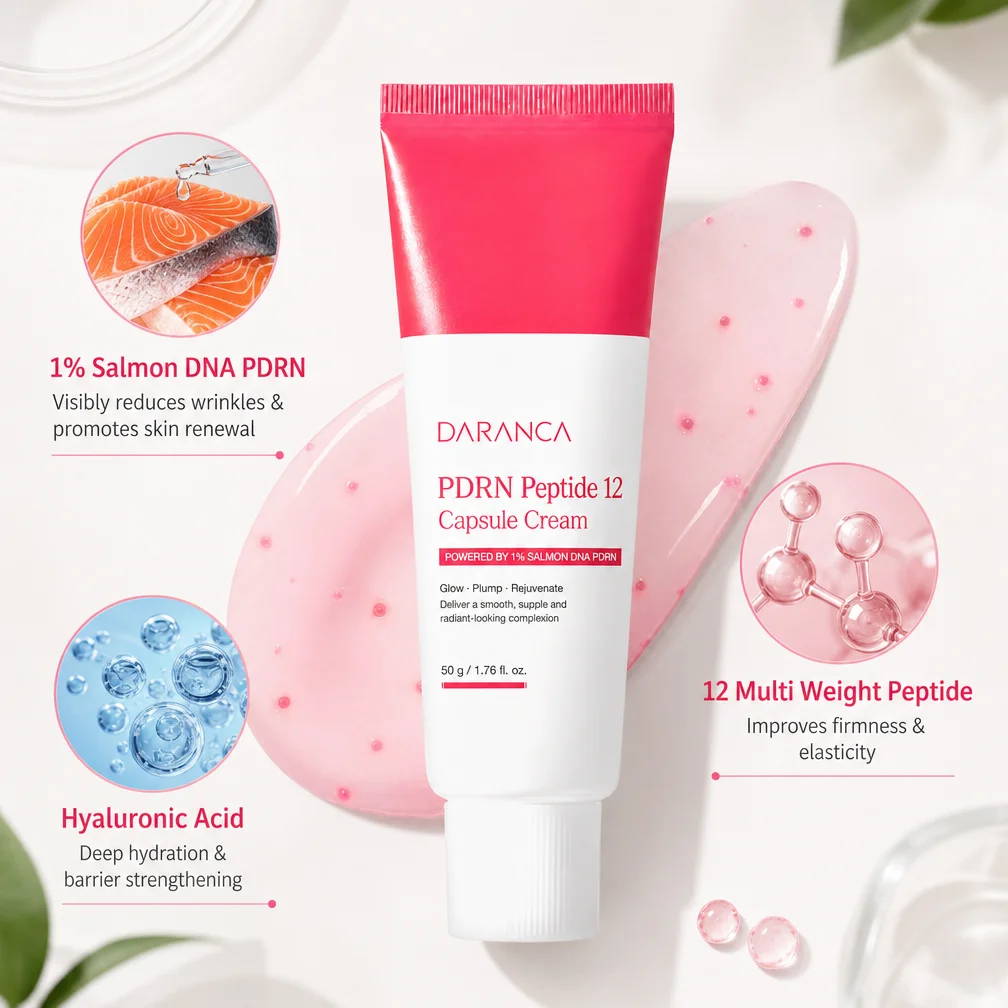 Корейские Косметические Средства Private Label Oem Odm: Омолаживающий И Осветляющий Крем Для Лица С Pdrn-пептидом,12 Капсул