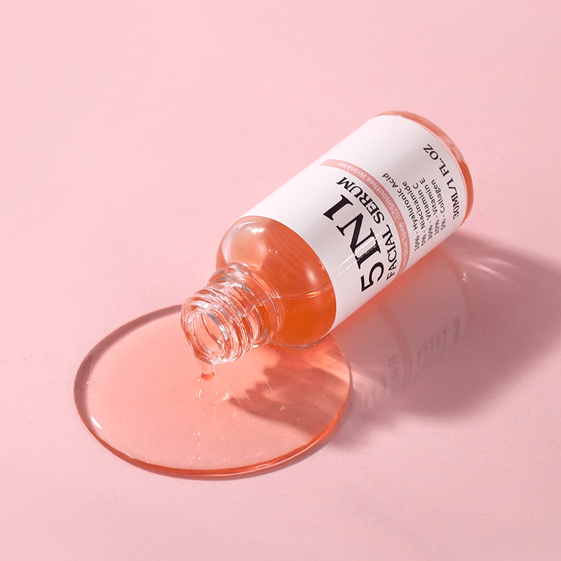 Сыворотка Для Лица Private Label 5in1 С 30% Витамином С,10% Гиалуроновой Кислотой,5% Ниацинамидом И Коллагеном Для Осветления И Борьбы С Морщинами